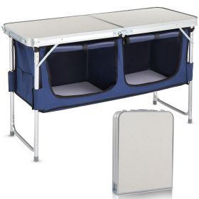 4ft Outdoor Folding Table (Color: White)