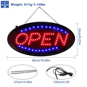 Ultra Bright LED Neon Open Sign  Normal Lighting Store Business Sign Animated Motion (Color: Black)