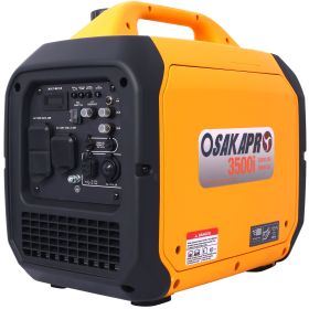 3500 Watt Portable Inverter Generator Gas Powered, EPA Compliant with CO SENSOR, Compact and Lightweight for Home Backup Power, Outdoor Camping (Color: as Pic)